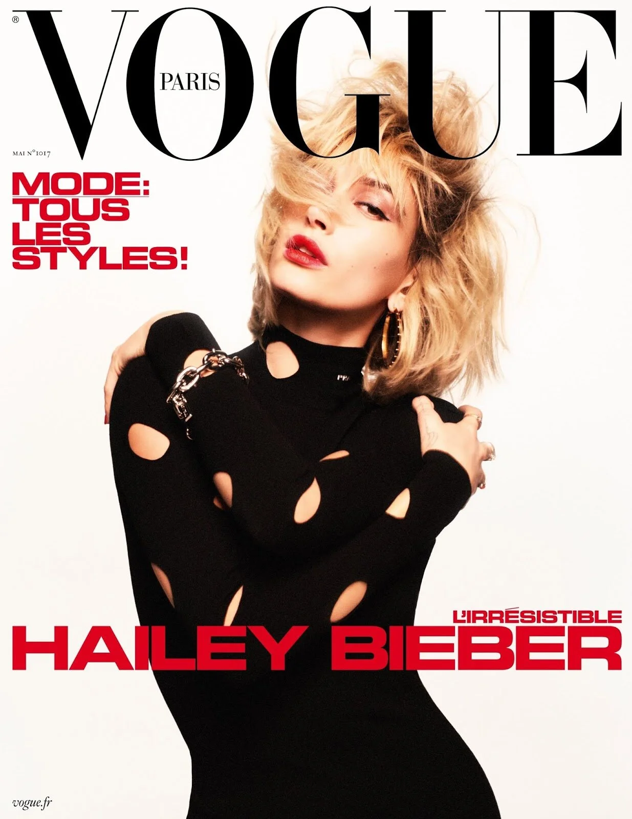 女性情報誌 Vogue Paris Magazine May 2021 Hailey Bieber Covers Vogue Paris May 2021, in Hailey B. Atomic